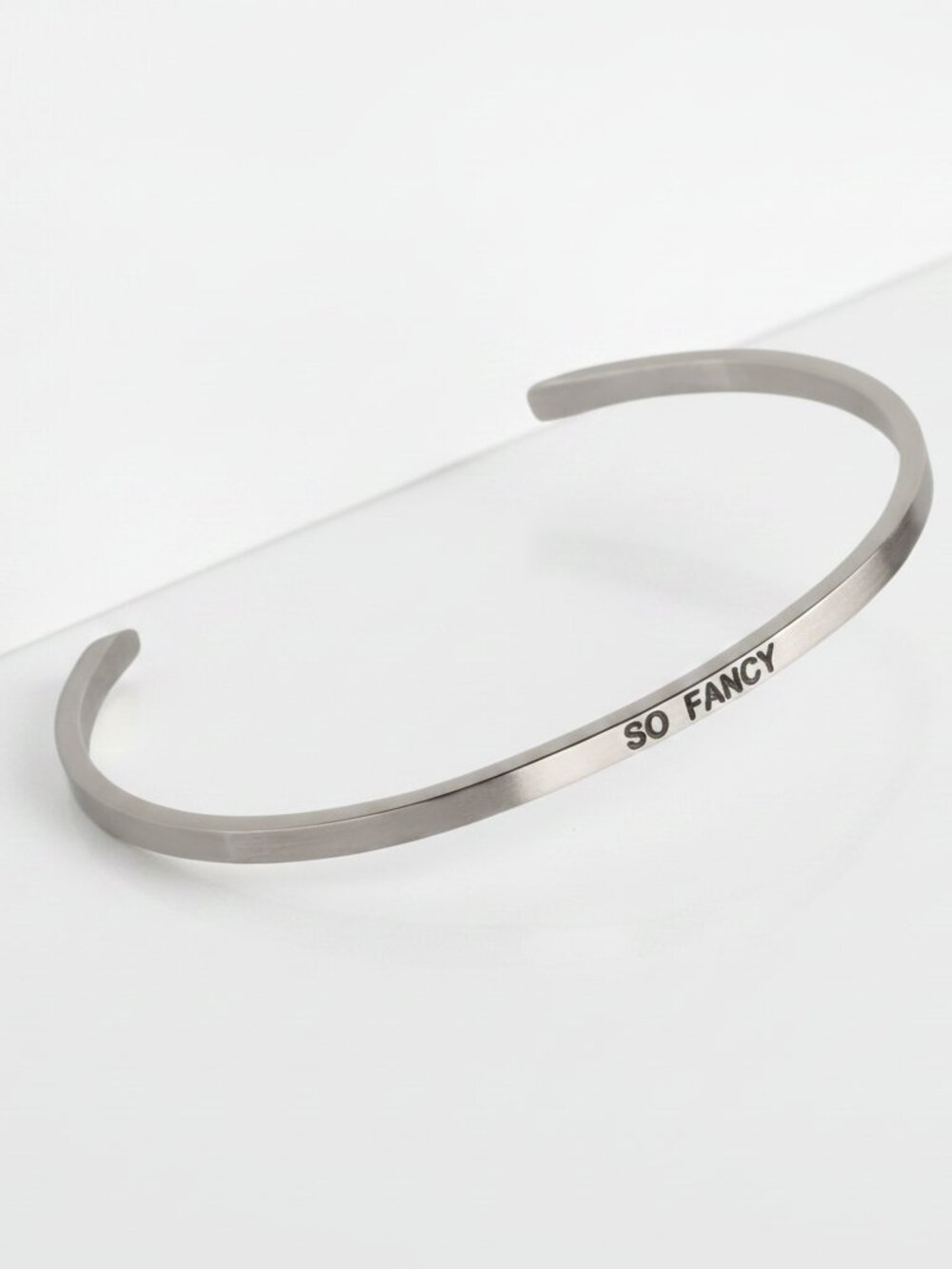 "So Fancy" Silver Adjustable Cuff Bracelet
